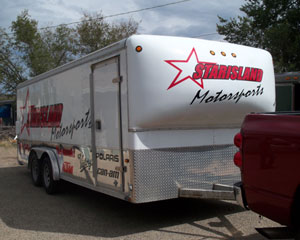 Toy Hauler with Graphics - Front