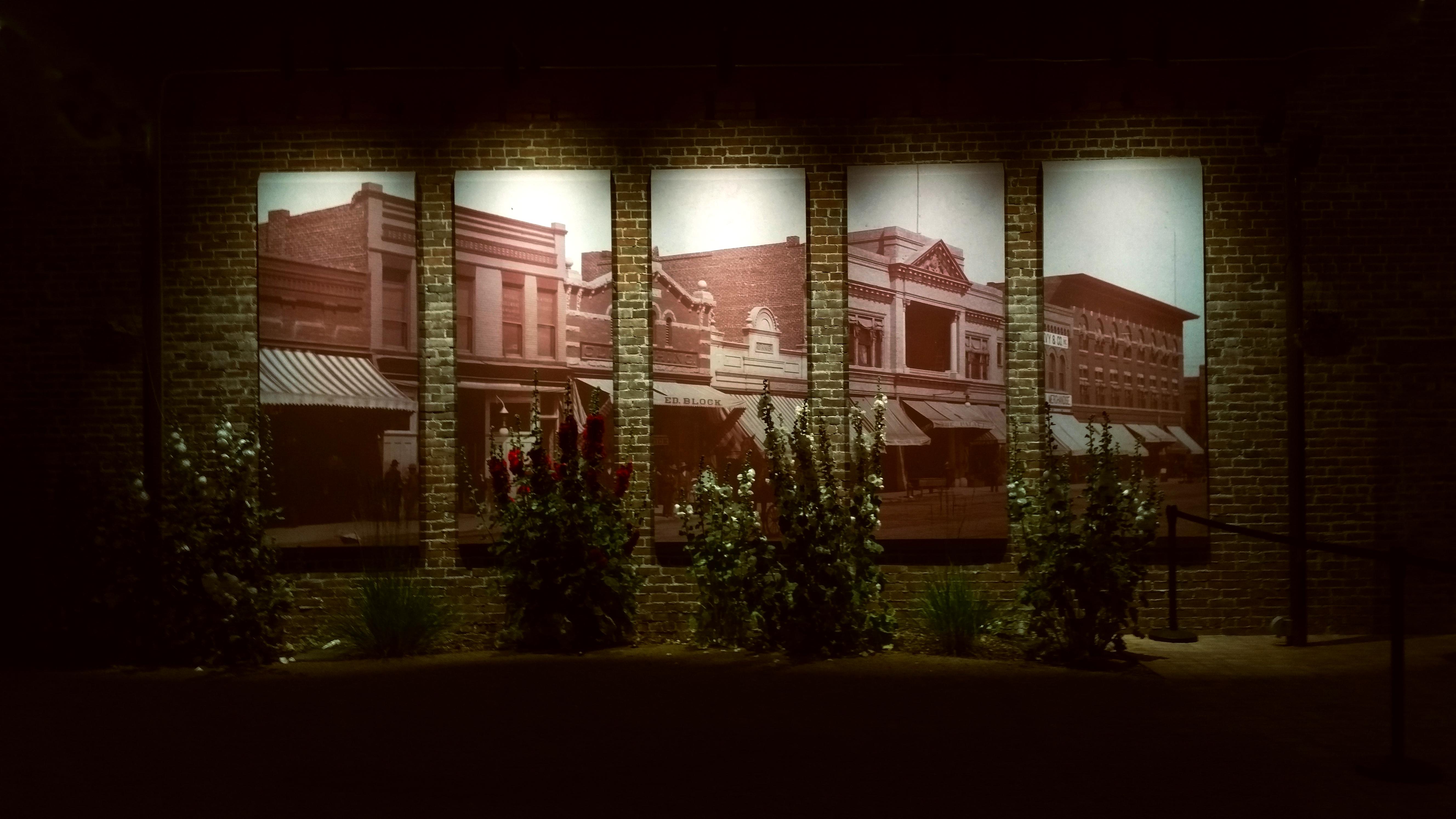 Holiday Courtyard Vinyl Mural