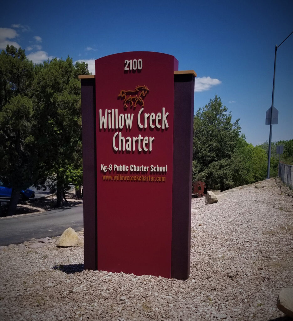 Willow Creek Public Charter School Monument Sign